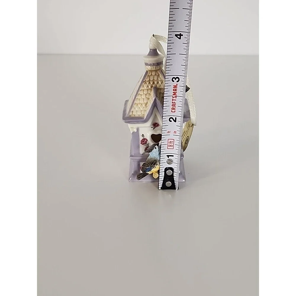 Birdhouse Ornament 2000 Bradford Editions Woodland Lodge  #68564 Porcelain
